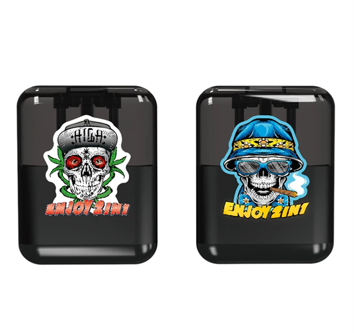Live Resin 2 Strains in One Device With Sticker Design